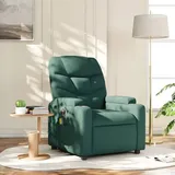 vidaXL Massagesessel Dunkelgrün Polyester 89 x 100 x 89 cm Grün mit Fernbedienung