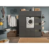 laundreezy Waschmaschinenschrank 167,5 x 200 x 67,5 cm Grau Metall