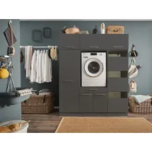 laundreezy Waschmaschinenschrank 167,5 x 200 x 67,5 cm Grau Metall