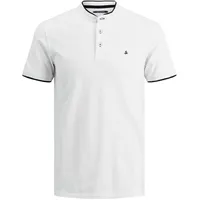 JACK & JONES Poloshirt Paulos mit Mao Kragen in Weiß-XXL