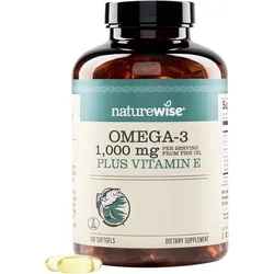 Omega-3 Fischöl + Vitamin E (180 Weichkapseln)
