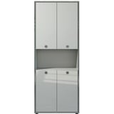 trendteam smart living - Aktenschrank Schrank - Büro - Infinity - Aufbaumaß (BxHxT) 76 x 192 x 37 cm - Farbe Hellgrau - 195215521