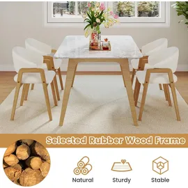 Costway 2er Set Esszimmerstühle, mit gepolstertem Sitz Holz