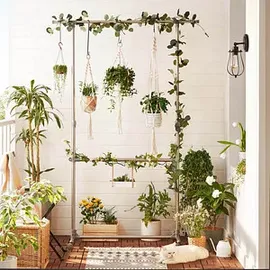 Songmics LLR401 Kleiderständer 101,0-166,0 x 113,0-180,0 grau