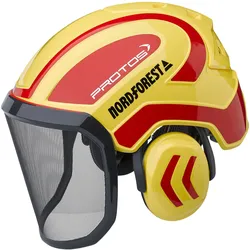 Protos Kopfschutz-Kombination Integral Forest gelb-rot, gelb-rot