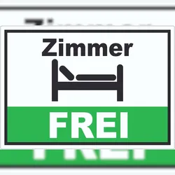 Zimmer FREI Aufkleber A1 (594x841mm)