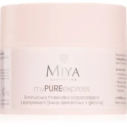 MIYA Cosmetics myPUREexpress reinigende Maske zur Reduktion von Hauttalg und zur Verkleinerung der Poren 50 g