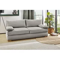 Jockenhöfer Gruppe Schlafsofa Derby, B: 201 cm, Liegefl. 160x200 cm, Dauerschläfer, mit Bettfunktion, Bettkasten & Topper, Tonnentaschenfederkern grau