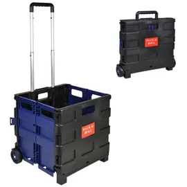 Buri Klappbare Rollbox schwarz 38 x 36 x 33 cm