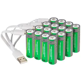 Tka 16er-Set wiederaufladbare High-Capacity-Batterien AA 2000 mAh 16 St.