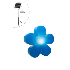 8 seasons design GmbH Motivleuchte Shining Flower Kunststoff Durchmesser 40 cm Solar blau