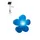 8 seasons design GmbH Motivleuchte Shining Flower Kunststoff Durchmesser 40 cm Solar blau
