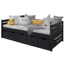 TICAA Sofabett Naomi 90 x 200 cm grau