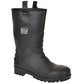 PORTWEST Sicherheitsstiefel Gummistiefel Schwarz 36