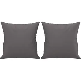 vidaXL Sofa + Bettsofa, Sofa 2 Sitzer, mit Zierkissen Grau 140 cm Kunstleder