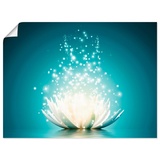 Artland Wandbild »Magie der Lotusblume Blumen (1 St.), als Alubild, Outdoorbild, Leinwandbild, Poster, Wandaufkleber, blau