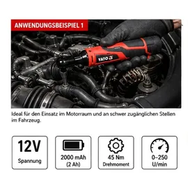 Yato Akku-Schlagschrauber 12V inkl. 1 x 2,0 Ah + Ladegerät