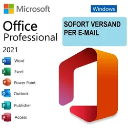 Microsoft Office 2021 Professional | Windows | Online Aktivierung | Sofortdownload | Käuferschutz | Dauerhaft gültig