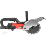 Mauernutfräse - Schlitzfräse für Beton/Backstein - 21 cm Scheibe - 68 mm Schnitttiefe - 7000 U/min - 2700 W - 220 V EU-Stecker - Rot