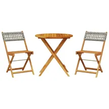 vidaXL Bistro-Set 3-tlg. Grau