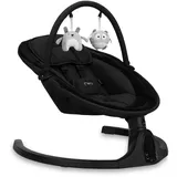 MOMI KENANI ONYX Babywippe mit LED-Display, & 5 Stufen, inkl. Spielzeug – Schwarz - Schwarz