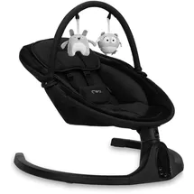 MOMI KENANI ONYX Babywippe mit LED-Display, & 5 Stufen, inkl. Spielzeug – Schwarz - Schwarz