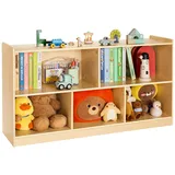 Vevor Kinderregal 114 cm Holz braun