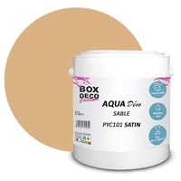 BOX DECO COULEURS Aqua Déco 2,5 Liter Acryl Satin Optik Wandfarbe Beige Sand