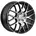 7 5x17 4x108 ET22 MB72 6 schwarz hochglanzpoliert 17 108 0 22 0