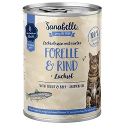 Sanabelle Adult Leckerbissen 400g Katzennassfutter 6 x 400 Gramm Forelle & Rind