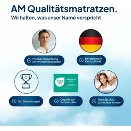 AM Qualitätsmatratzen Premium Eiderdaunendecke Made in Germany mit Echten Eiderdaunen aus Island 155x220cm