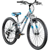 Galano Jugendfahrrad MTB Hardtail GA20 24 Zoll RH 30cm 21-Gang grau blau