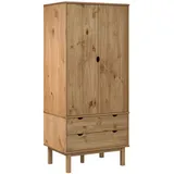 vidaXL Kleiderschrank OTTA 76,5x53x172 cm Massivholz Kiefer