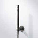 Steinberg Serie 100 Handbrausegarnitur, Stabhandbrause, Wandhalterung, 1001650BGM, Farbe: Brushed Gun Metal