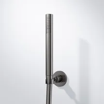 Steinberg Serie 100 Handbrausegarnitur, Stabhandbrause, Wandhalterung, 1001650BGM, Farbe: Brushed Gun Metal