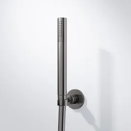 Steinberg Serie 100 Handbrausegarnitur, Stabhandbrause, Wandhalterung, 1001650BGM, Farbe: Brushed Gun Metal