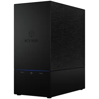 Icy Box IB-RD3621U3, RAID-System für 2x 3,5 SATA HDD USB 3.0 (UASP), SATA III Lüfter, Standby, schwarz,