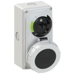 PCE 61252-7k CEE-Steckdose abschaltbar kompakt 32A 5p 7h IP66/IP67 Knock Out 612527k