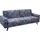 exxpo - sofa fashion 3-Sitzer EXXPO - SOFA FASHION "Side, toller Sitz- & Liegekomfort, Schlafsofa. Breite 222cm. hoher Fuß", blau, B:222cm H:89cm T:93cm, Sofas, mit Schlaffunktion, Bettkasten und hohe Holzfüße, Solitärmöbel