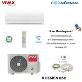 VIVAX N Design Klimagerät 18000 BTU + 6 m Montageset Split Klimaanlage A++