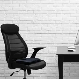 Relaxdays Ergonomisches Sitzkissen 40 x 40 cm Schwarz