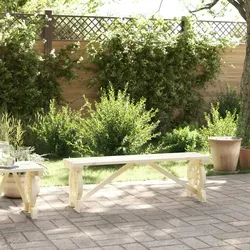 vidaXL Gartenbank 115 cm Massivholz Tanne