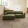 Livora Ecksofa Ottomane links Cord Velours 266x150x80 grün FINN