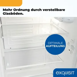 Exquisit KS585-V-091E Kühlschrank (75 l, 845 mm hoch, Weiß)