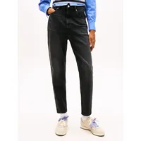 Tommy Hilfiger Tommy Jeans Mom-Jeans MOM JEAN UH TPR mit Logo-Stickereien, in knöchelfreier Länge blau 27