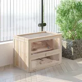 Kleintierkäfig Nagerkäfig Holz  60x35x42cm Tier Käfig Nager NEU