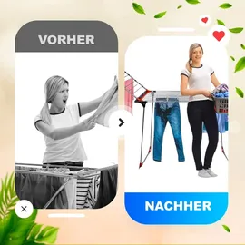 Harbinger Flügelwäschetrockner 22 m silber