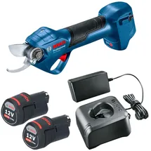 Bosch Pro Pruner Professional Akku Astschere 12 V ( 06019K1021 ) + 2x Akku 3,0 Ah + Ladegerät -