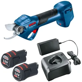 Bosch Pro Pruner Professional Akku Astschere 12 V ( 06019K1021 ) + 2x Akku 3,0 Ah + Ladegerät -