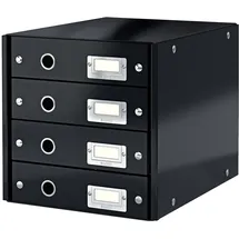 Leitz Schubladenbox Click & Store 28,6 x 28,2 x 35,8 cm 4-tlg. schwarz